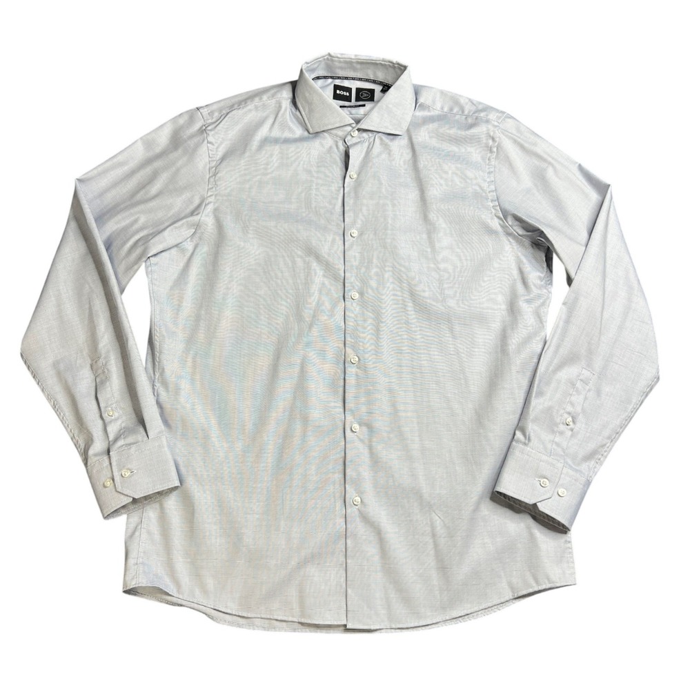 Hugo Boss Performance Joe Regular Fit Dress Shirt Men's 16.5 34/35 Blue Getzner